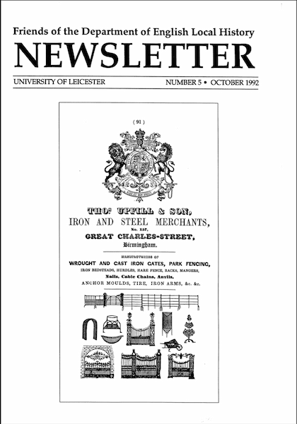 Newsletter Examples Friends THE FRIENDS – NEWSLETTERS – Friends of the Centre for English Local History